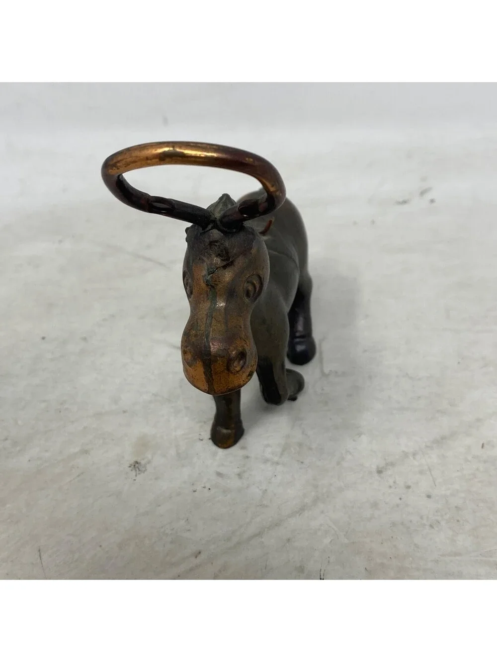 Vintage Brass Horse Corkscrew Bottle Opener  Wine Tool Barware Collectible